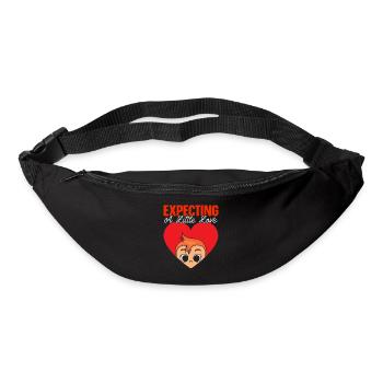 Faire-part Grossesse Saint Valentin Bébé - Sac banane - noir - Devant