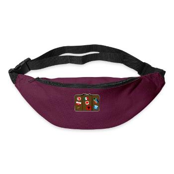 Vacation Suitcase Travel Luggage - Bum bag - burgundy - Front