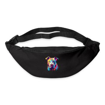 Watercolor Colorful Dogo Argentino - Bum bag - black - Front