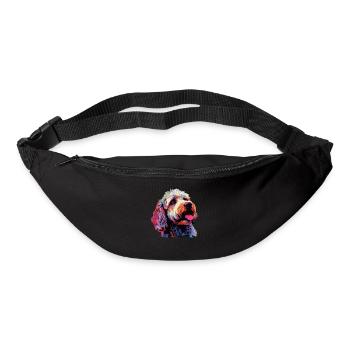 Wasserfarben Farbenfroher Lagotto Romagnolo - Gürteltasche - Schwarz - Vorne
