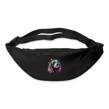 Watercolor Colorful Lion - Bum bag - black - Front