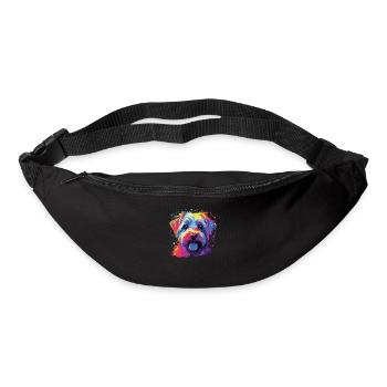 Watercolor Colorful Dandie Dinmont Terrier - Bum bag - black - Front
