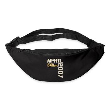17 Jahre Jubiläum April 2007 Geburtstagsgeschenk - Gürteltasche - Schwarz - Vorne