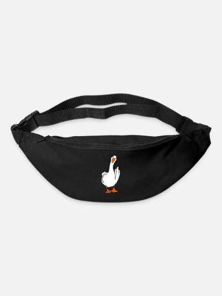 Grumpy Goose Middle Finger Geese - Gürteltasche - Schwarz