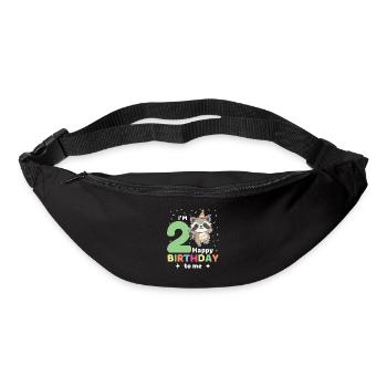 Raton laveur pour les enfants de 2 ans - Sac banane - noir - Devant