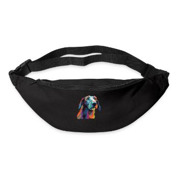 Watercolor Colorful Scottish Deerhound - Bum bag - black - Front