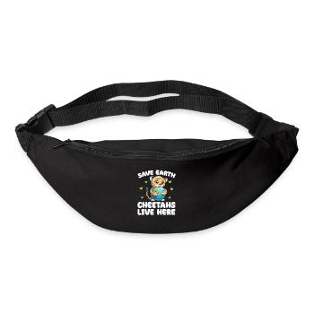Sauvez la Terre Les guépards vivent ici Jour de la Terre - Sac banane - noir - Devant