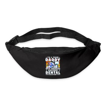 Ich bin stolzer Papa eines verdammt tollen Zahnarztes - Gürteltasche - Schwarz - Vorne