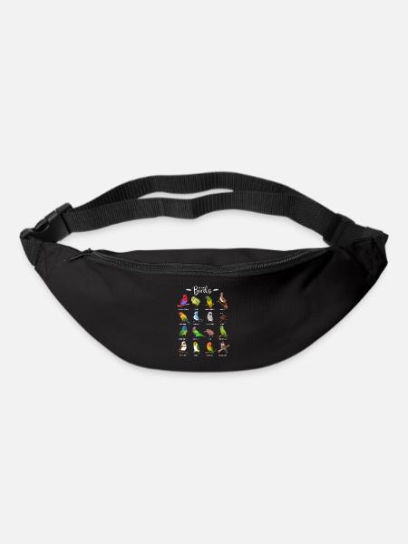 Viele bunte Vögel - Gürteltasche - Schwarz