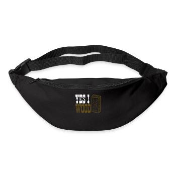 Wood Firewood Workshop Woodworking - Bum bag - black - Front