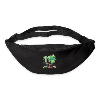 Dragon for 11th birthday children eleven years old - Bum bag - black - Front
