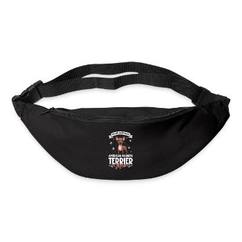 Maman terrier sans poils américain - Sac banane - noir - Devant