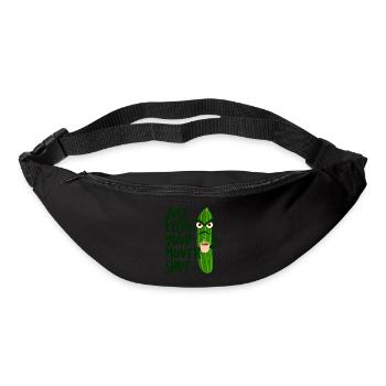 Grumpy Cucumber Middle Finger Coffee - Gürteltasche - Schwarz - Vorne
