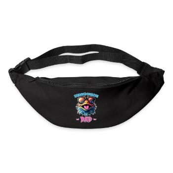 Dragon barbu disant papa drôle dragon barbu cadeau - Sac banane - noir - Devant