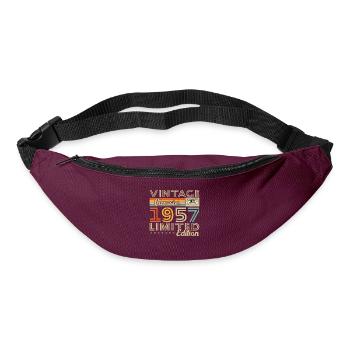 Vinatge 1957 Geburtstagsgeschenk - Gürteltasche - Burgunderrot - Vorne