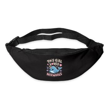 Narval Dire Narvals Drôle Narval Cadeau - Sac banane - noir - Devant