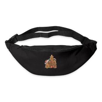 Capybara Weihnachtsbaum lustige Tier Weihnachten - Gürteltasche - Schwarz - Vorne