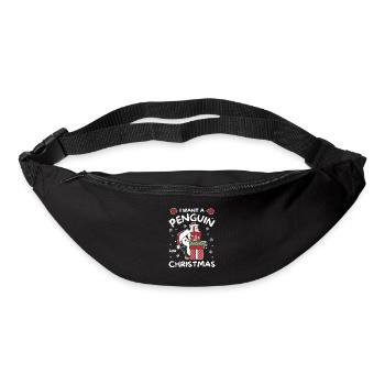 I want a penguin for Christmas cute penguins - Bum bag - black - Front