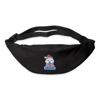 J’ai essayé d’être gentil chat de Noël - Sac banane - noir - Devant
