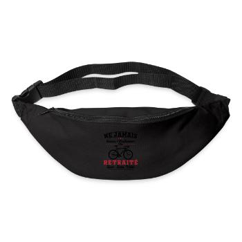 A pensioner on his bike humor cycling retirement - Bum bag - black - Front