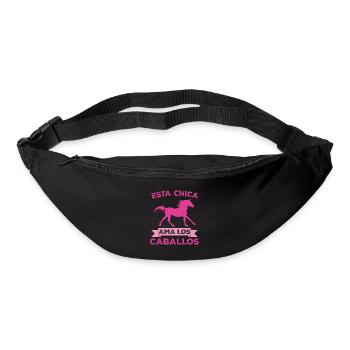 Cette fille adore les chevaux - Sac banane - noir - Devant