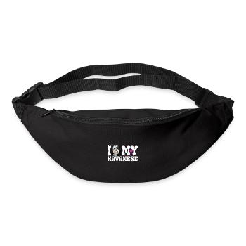 J’adore mon bichon havanais - Sac banane - noir - Devant