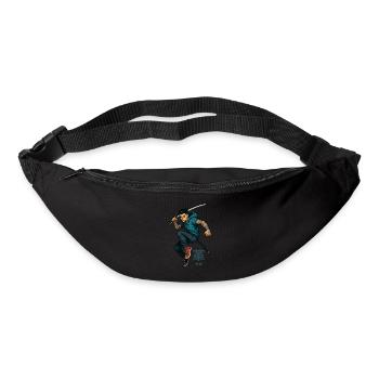 Samurai mit Katana - Gürteltasche - Schwarz - Vorne