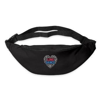 Danse en ligne - Danse avec le cœur - Musique Cadeau - Sac banane - noir - Devant