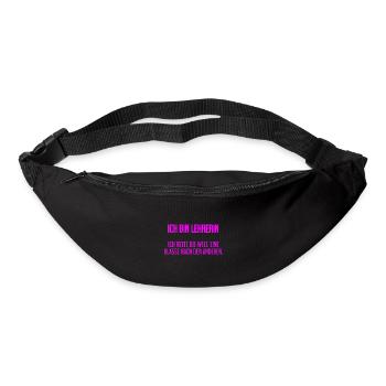 Ich bin Lehrerin - ich rette die Welt - Gürteltasche - Schwarz - Vorne