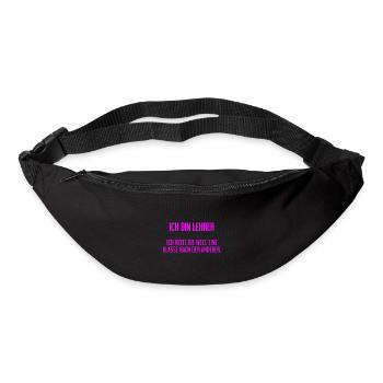 Ich bin Lehrer - ich rette die Welt - Gürteltasche - Schwarz - Vorne