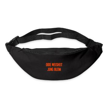 Oide Weisheit, jung bleim – Bavarian saying - Bum bag - black - Front