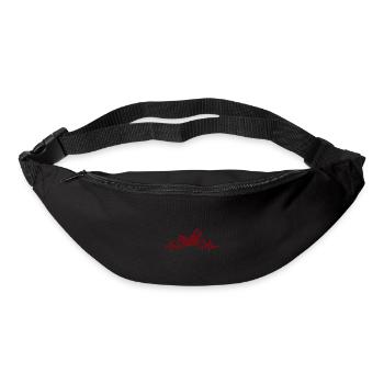 Heartbeat Motorrad - Maschine Motorsport Freiheit - Gürteltasche - Schwarz - Vorne
