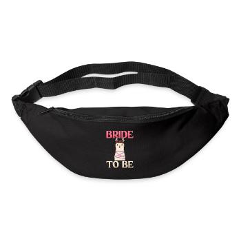 Hen party m. Alpaca, llama for bride - Bum bag - black - Front