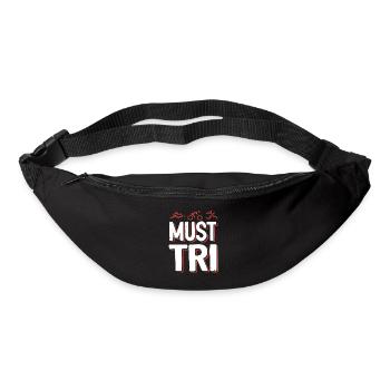 spruch Triathlon triathlete - Gürteltasche - Schwarz - Vorne