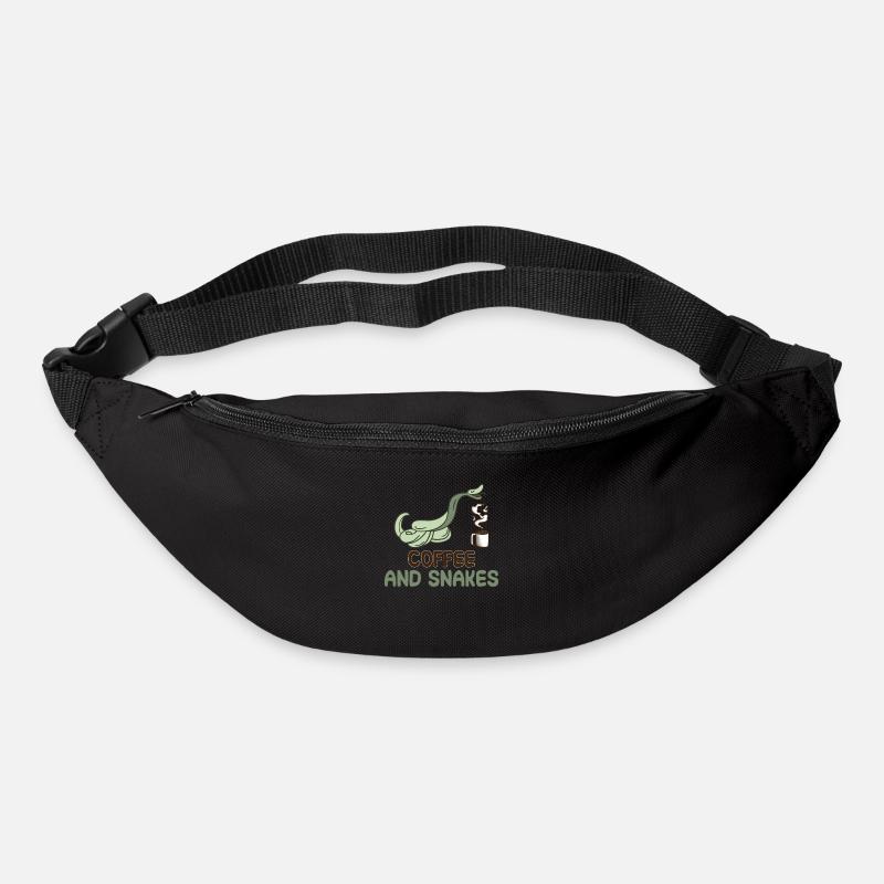 Coffee and snake - Gürteltasche - Schwarz