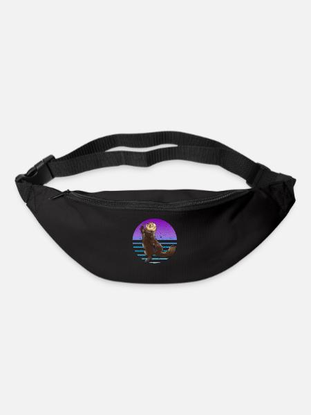 Loutre Rétro - Sac banane - noir