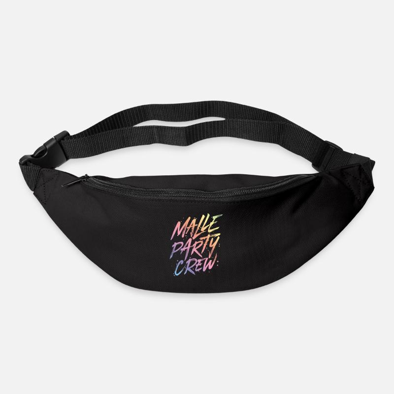 malle party crew bunt - Gürteltasche - Schwarz
