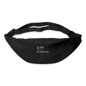 Peace Love Tambourine Music Instrument - Gürteltasche - Schwarz - Vorne