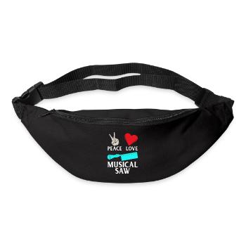 Peace Love Instrument de musique De scie musicale - Sac banane - noir - Devant