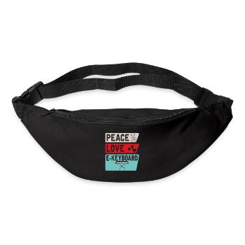 Peace Love E-Keyboard Piano Instrument - Bum bag - black - Front