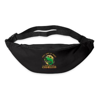 Feel safe at night sleep with a Chameleon - Bum bag - black - Front