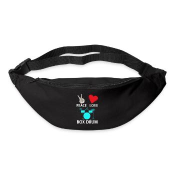 Peace Love Box Tambour Instrument de musique - Sac banane - noir - Devant