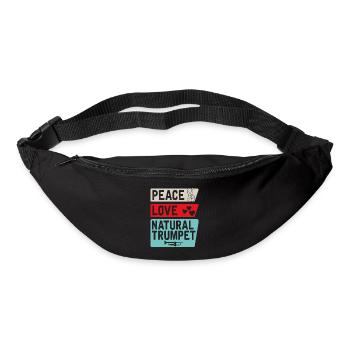 Peace Love Natural Trumpet Instrument - Bum bag - black - Front