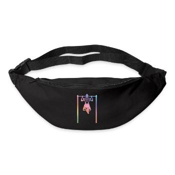 silhouette de fitness calisthenics - Sac banane - noir - Devant