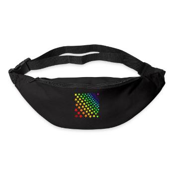 Sterne Regenbogen Geschenkidee - Gürteltasche - Schwarz - Vorne