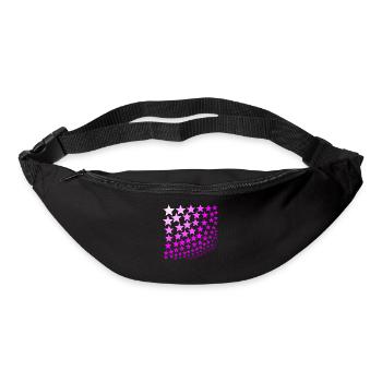 Étoile rose rose rose idée cadeau - Sac banane - noir - Devant