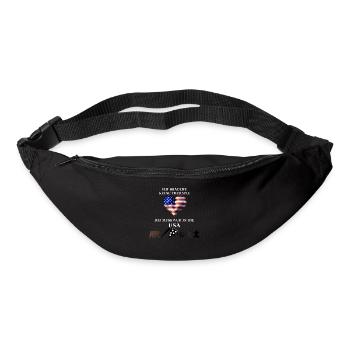 USA Geschenkidee Amerika lustig Therapie witzig - Gürteltasche - Schwarz - Vorne