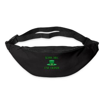 Embrasse-moi, je suis Irish Leprechaun Hat Gift Idea Irlande - Sac banane - noir - Devant