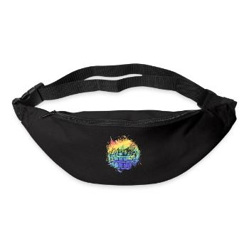 Vegan fruit basket - Bum bag - black - Front