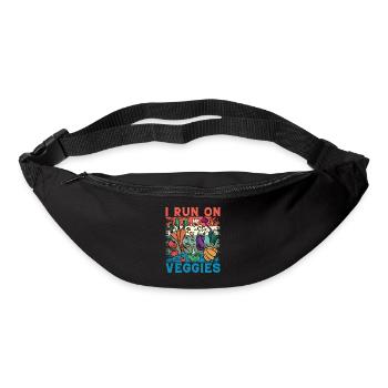 I run on Veggies Vegan - Bum bag - black - Front